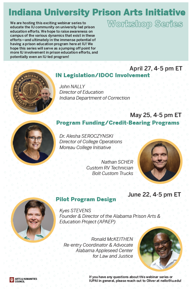 Indiana University Prison Arts Initiative infographic